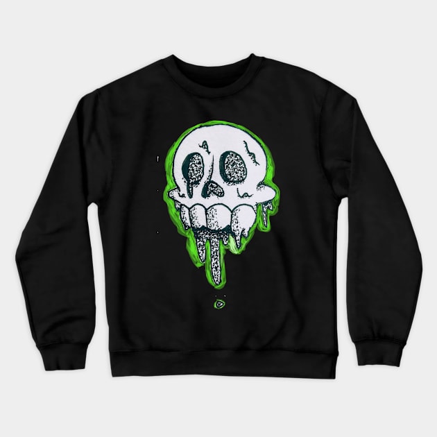 Neon Skull Crewneck Sweatshirt by BlueGoo